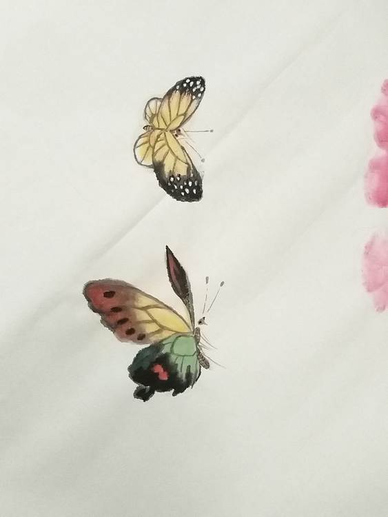 当代著名书画家 醉墨 朱毅江国画牡丹《花香情浓》140×68㎝