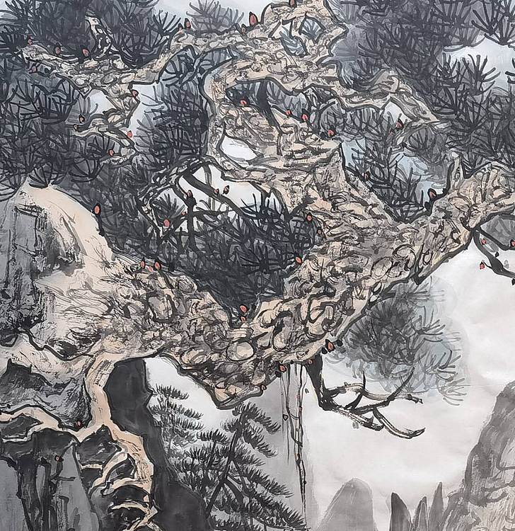 骆裕 黄山松云