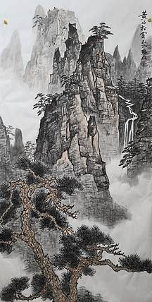 骆裕 黄山松云
