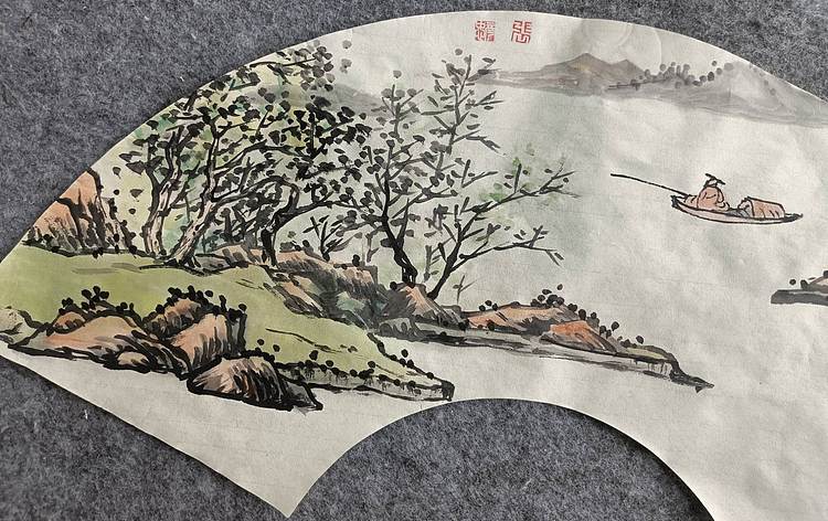 鄘南子 清江泛舟图