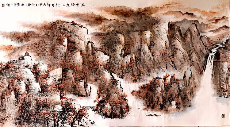 中国美术家协会会员 黄泽民 《鸿运满庭》