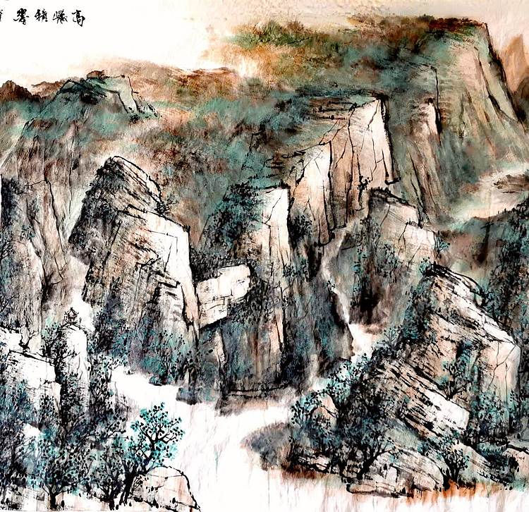 中国美术家协会会员 黄泽民 《高岩积翠》