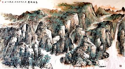 中国美术家协会会员 黄泽民 《高岩积翠》