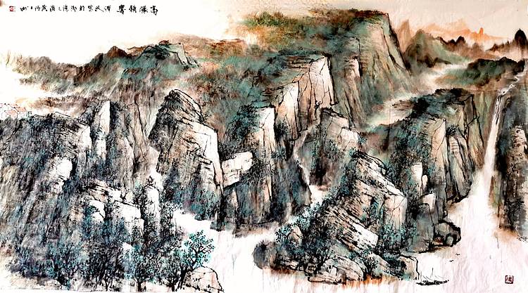 中国美术家协会会员 黄泽民 《高岩积翠》