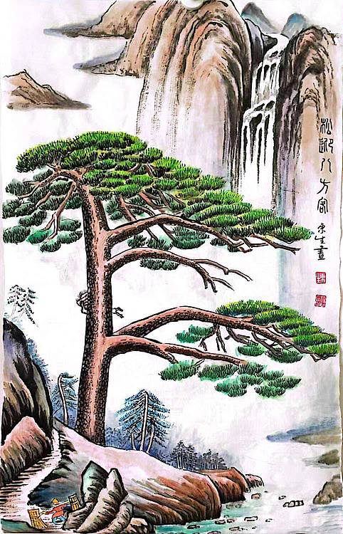 东升 松