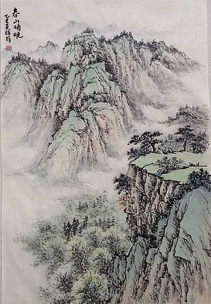 周植筠 春山晴晓
