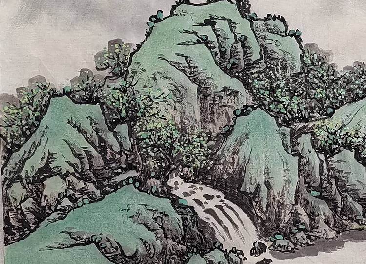 周植筠 晨辉映春山