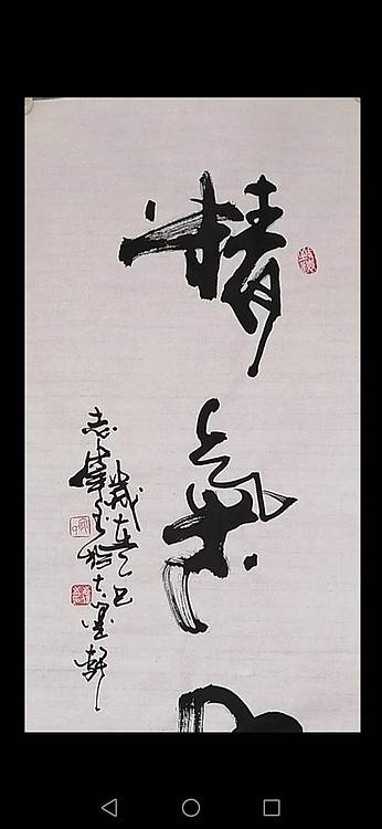 寇然 寇志纬 中国国家书画院理事，《精气神》尺寸：110x34cm