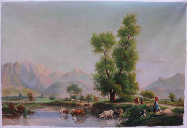 胡冰 纯手绘精品油画