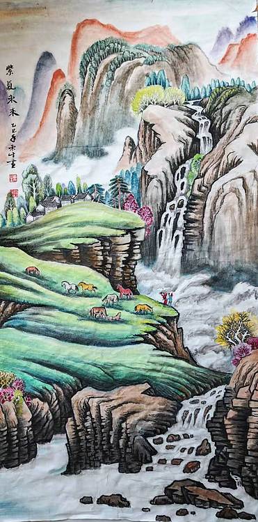 东升 紫气东来