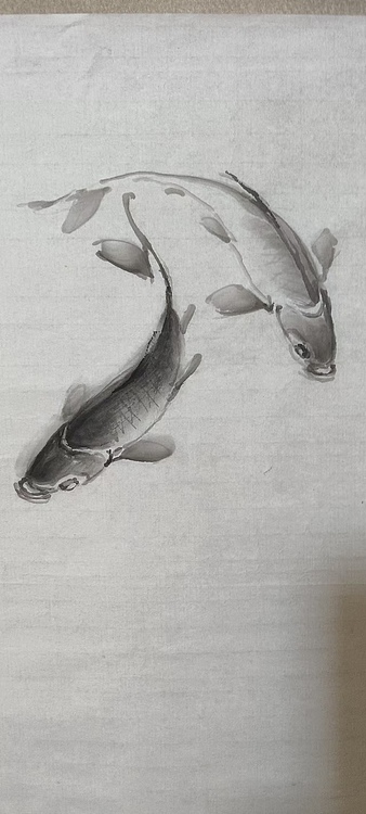 赵鹏 游鱼图