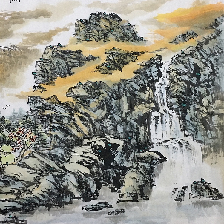 郭二林 四尺横幅 湘西佳境 中国电视大学老师