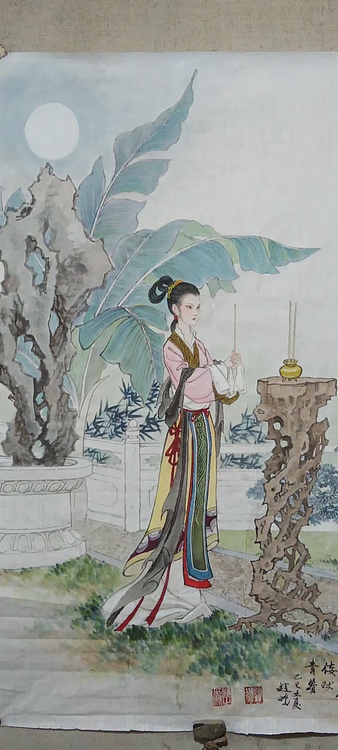 赵鹏 貂蝉拜月。