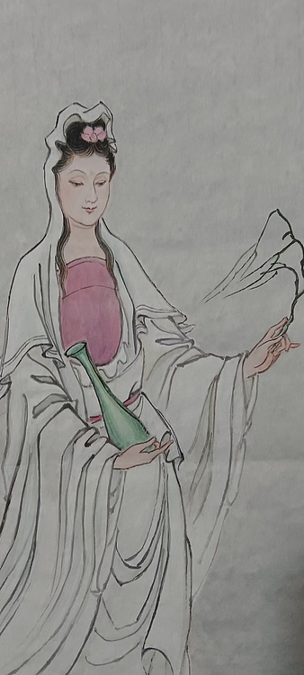 赵鹏 观音图。