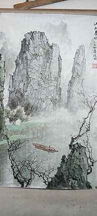 赵鹏 山村春晓。