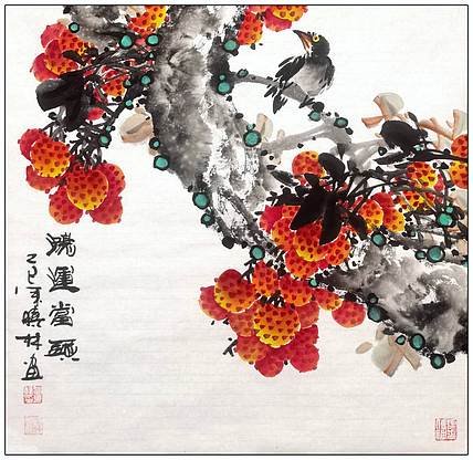 高晓林 （5192）国家一级美术师，江苏省美协会员《鸿运当头》