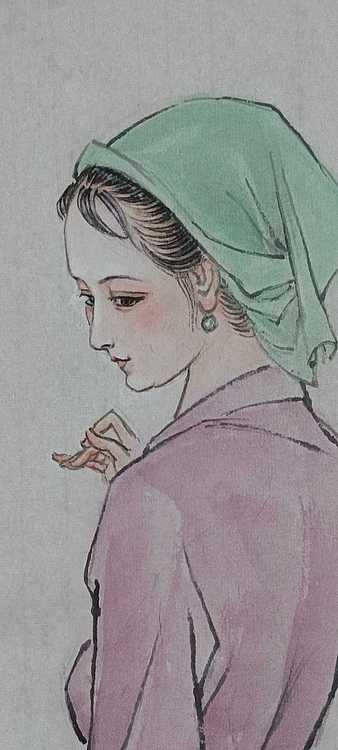 赵鹏 西施浣纱。