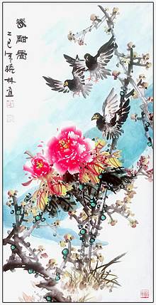 高晓林 （5203）国家一级美术师，江苏省美协会员《春酣图》