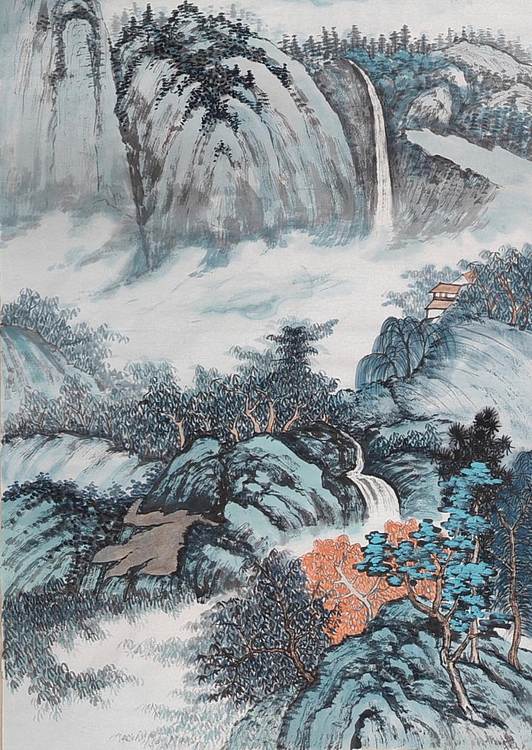 云海松涛 国画 春云晓霭