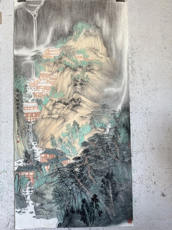 刘伶伶 溪谷烟云图