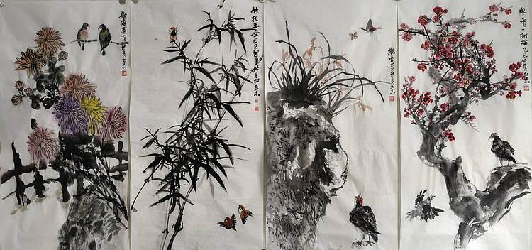 范立志 梅兰竹菊