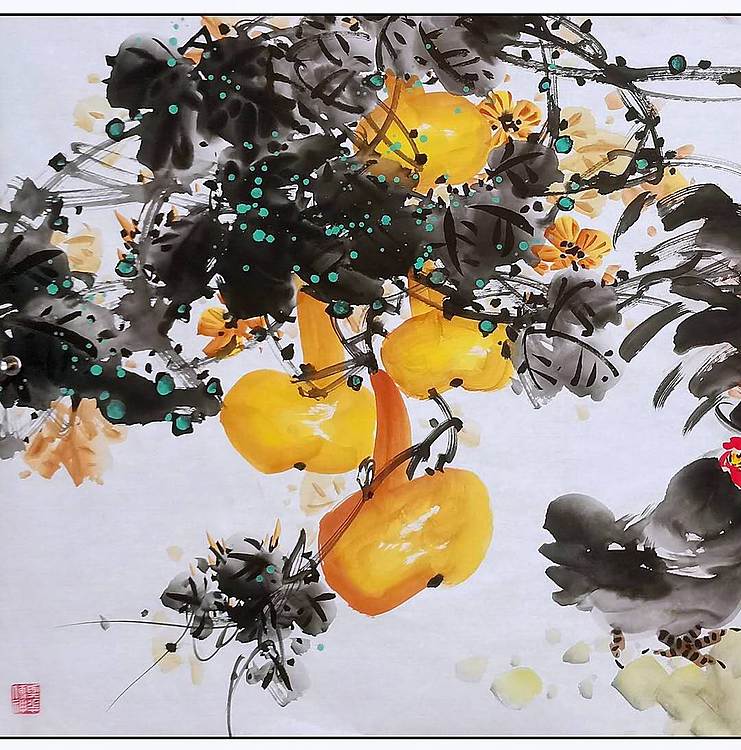 高晓林 （5221）江苏省美协会员，国家一级美术师《福禄吉祥》