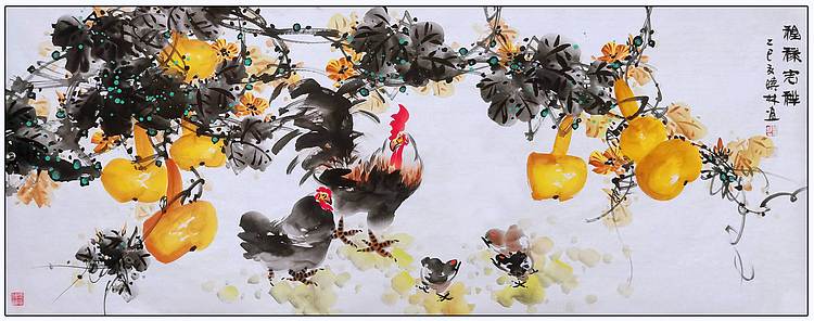 高晓林 （5221）江苏省美协会员，国家一级美术师《福禄吉祥》