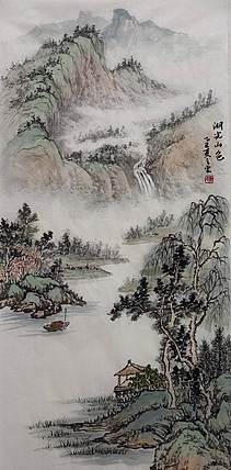 周植筠 湖光山色