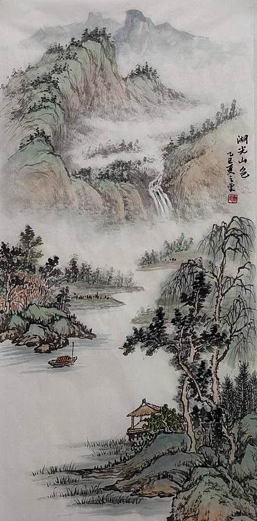 周植筠 湖光山色