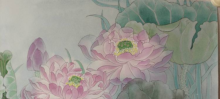 砚沐 香远益幽湖北美术学院艺术硕士李林作品