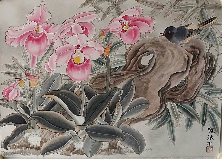 砚沐 兰香传情湖北美术学院艺术硕士李林作品