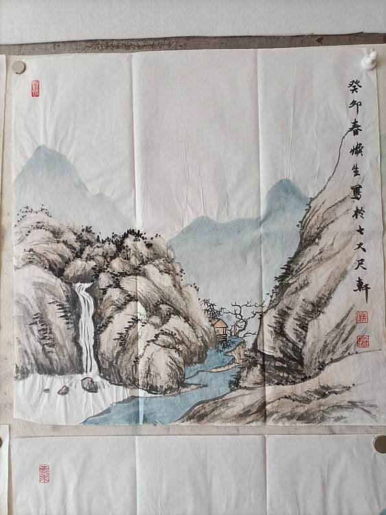 青年书画家 七汐 5幅山水小品打包