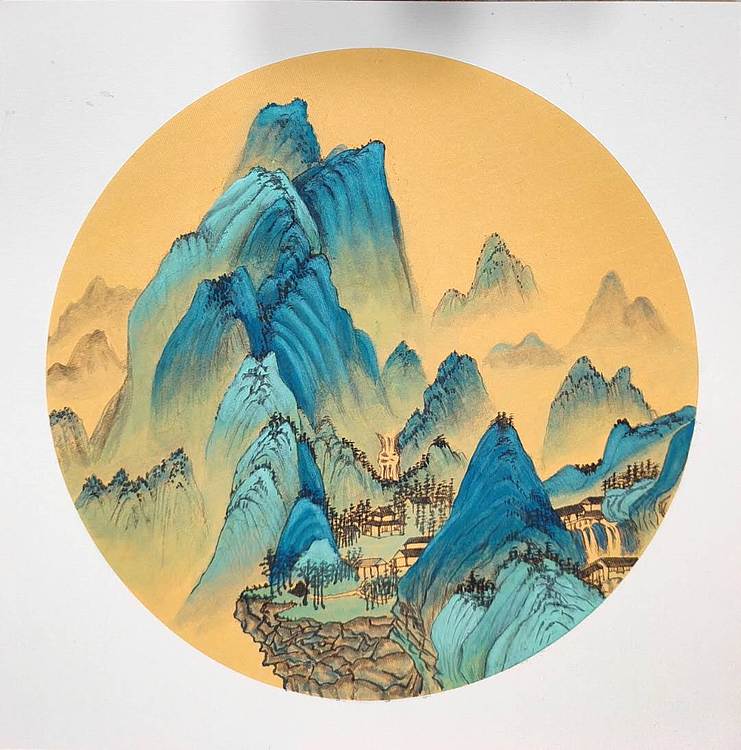 云海松涛 千里江山图小品四幅