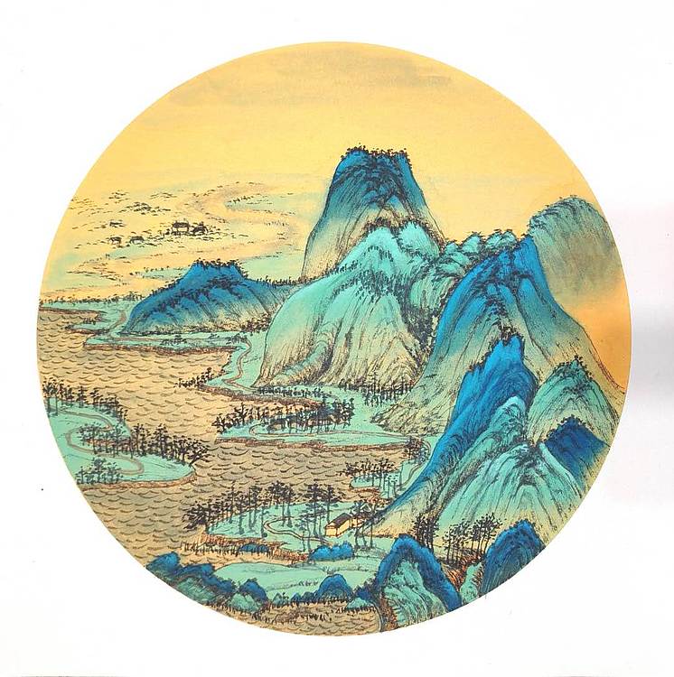 云海松涛 千里江山图小品四幅