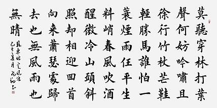 飞翔 苏东坡定风波手写书法名人字画名家作品定制收藏