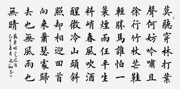 飞翔 苏东坡定风波手写书法名人字画名家作品定制收藏