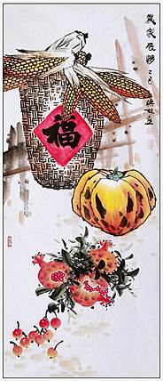 高晓林 （5236）江苏省美协会员，国家一级美术师《农家风情》