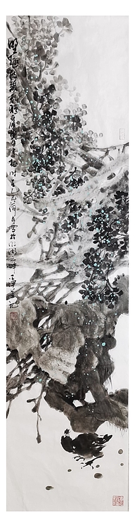 一淨 野趣枝头乱,鸦雀攀高栖