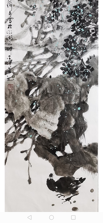 一淨 野趣枝头乱,鸦雀攀高栖