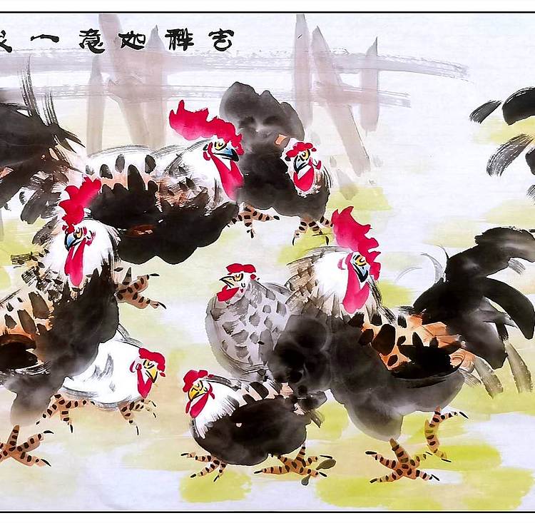 高晓林 (5238)江苏省美协会员,国家一级美术师《吉祥如意一家亲》