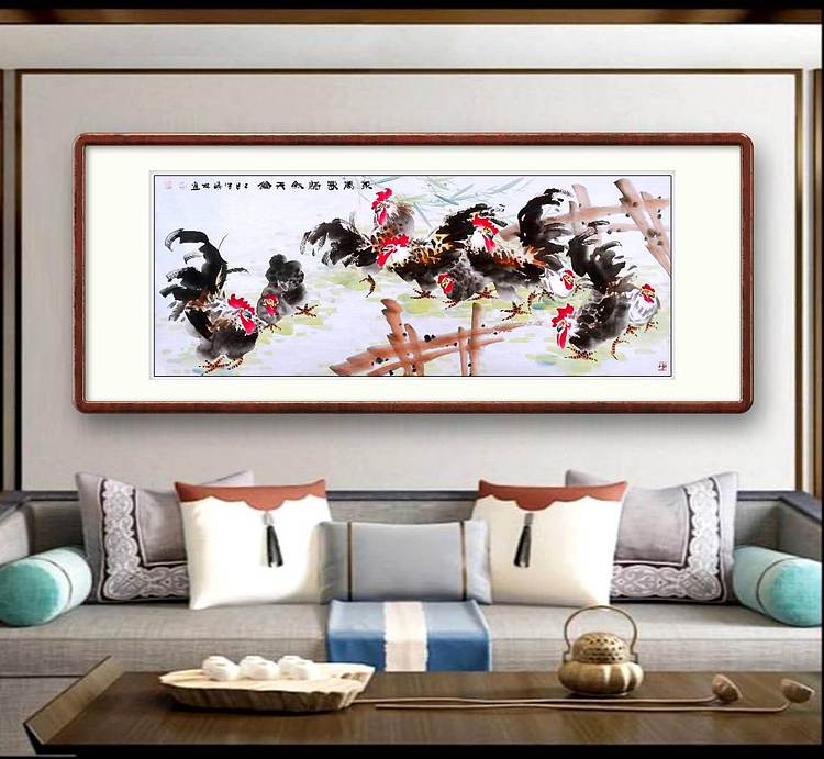 高晓林 (5239)江苏省美协会员,国家一级美术师《东篱春语叙天伦》