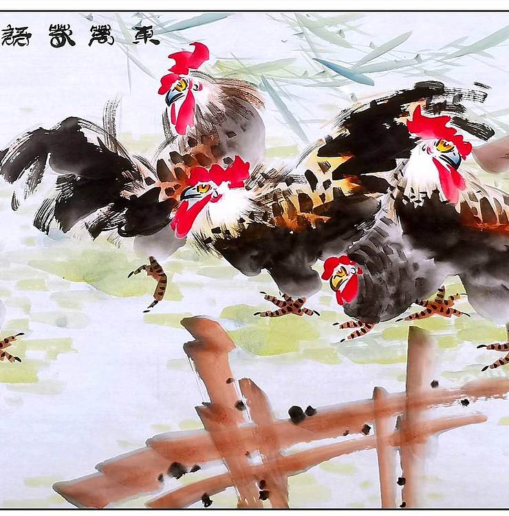 高晓林 (5239)江苏省美协会员,国家一级美术师《东篱春语叙天伦》