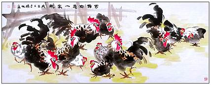 高晓林 （5238）江苏省美协会员，国家一级美术师《吉祥如意一家亲》