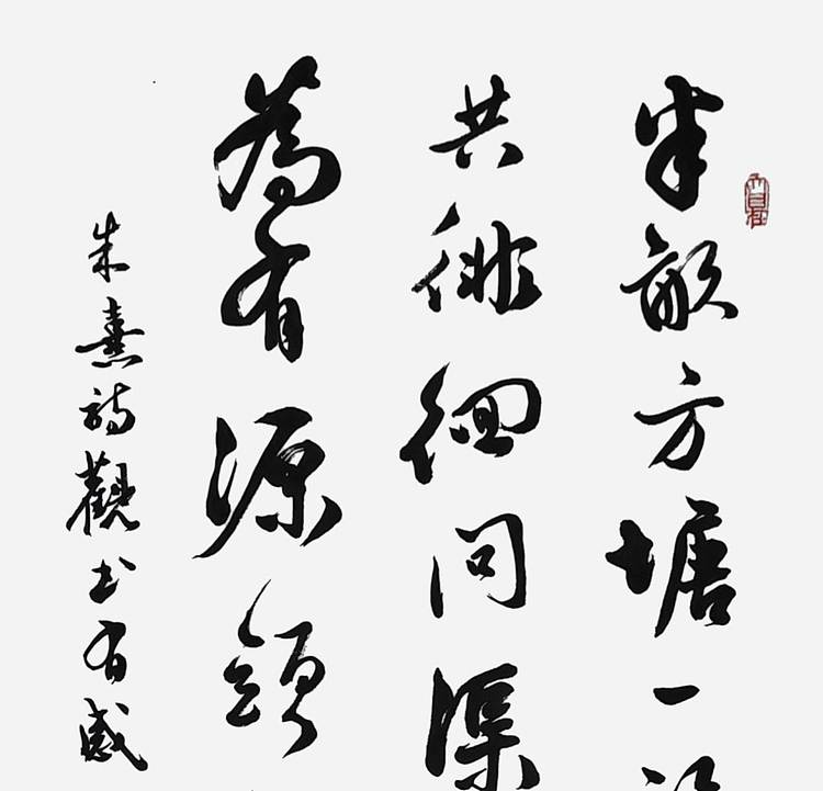 飞翔 山东省书协会员 观书有感书法字画手写作品真迹名人字画名家收藏
