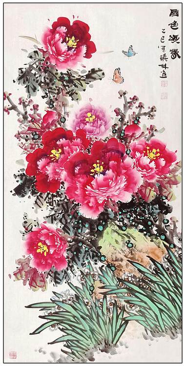 高晓林 (5245)江苏省美协会员,国家一级美术师《国色颂春》