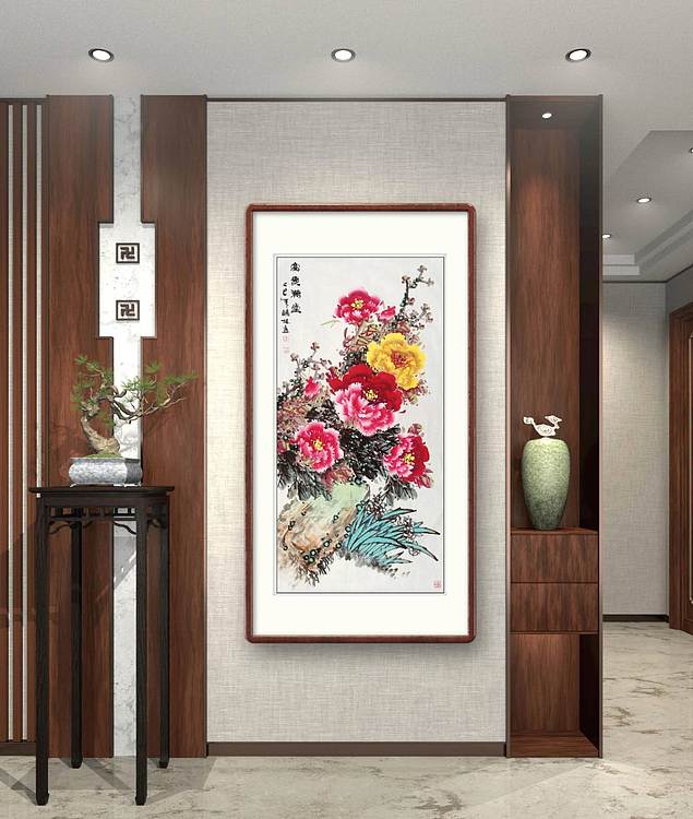 高晓林 (5246)江苏省美协会员,国家一级美术师《富贵满堂》