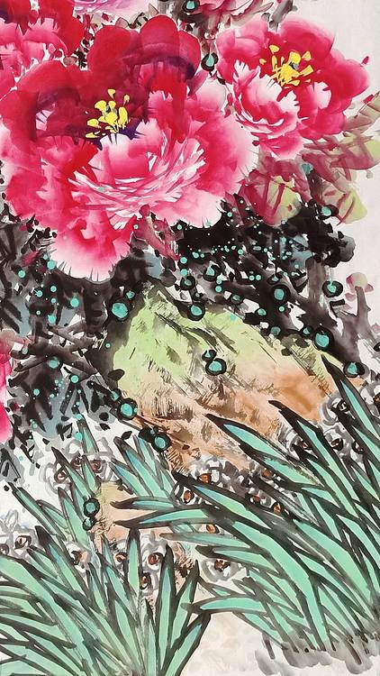 高晓林 (5245)江苏省美协会员,国家一级美术师《国色颂春》