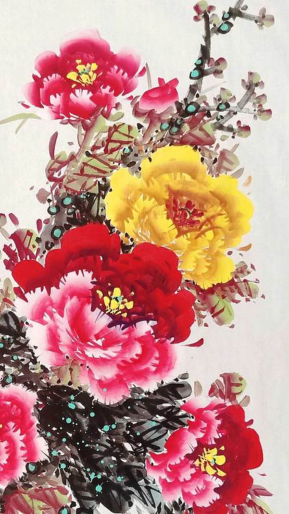 高晓林 (5246)江苏省美协会员,国家一级美术师《富贵满堂》