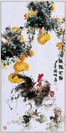 高晓林 （5248）江苏省美协会员，国家一级美术师《福禄吉祥》