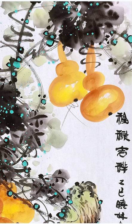 高晓林 （5250）复审美食会员，国家一级美术师《福禄吉祥》